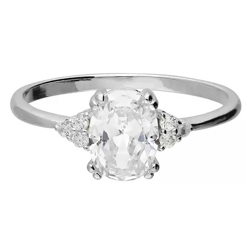 Francis & Gaye Silver Three Stone Ring