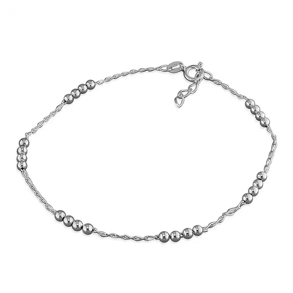 Francis & Gaye Sterling Silver Ball Anklet
