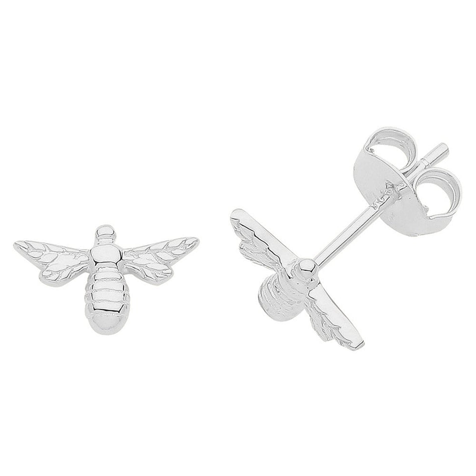 Francis & Gaye Sterling Silver Bee Earring Studs