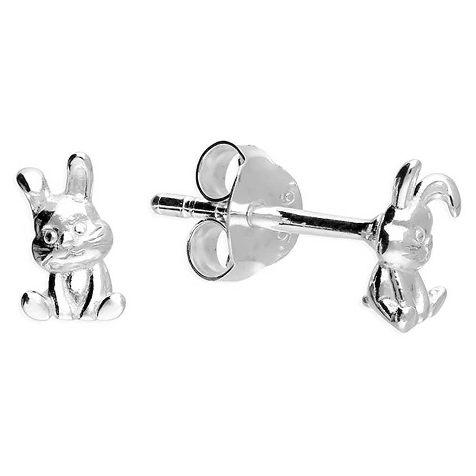 Francis & Gaye Sterling Silver Cute Bunny Earrings