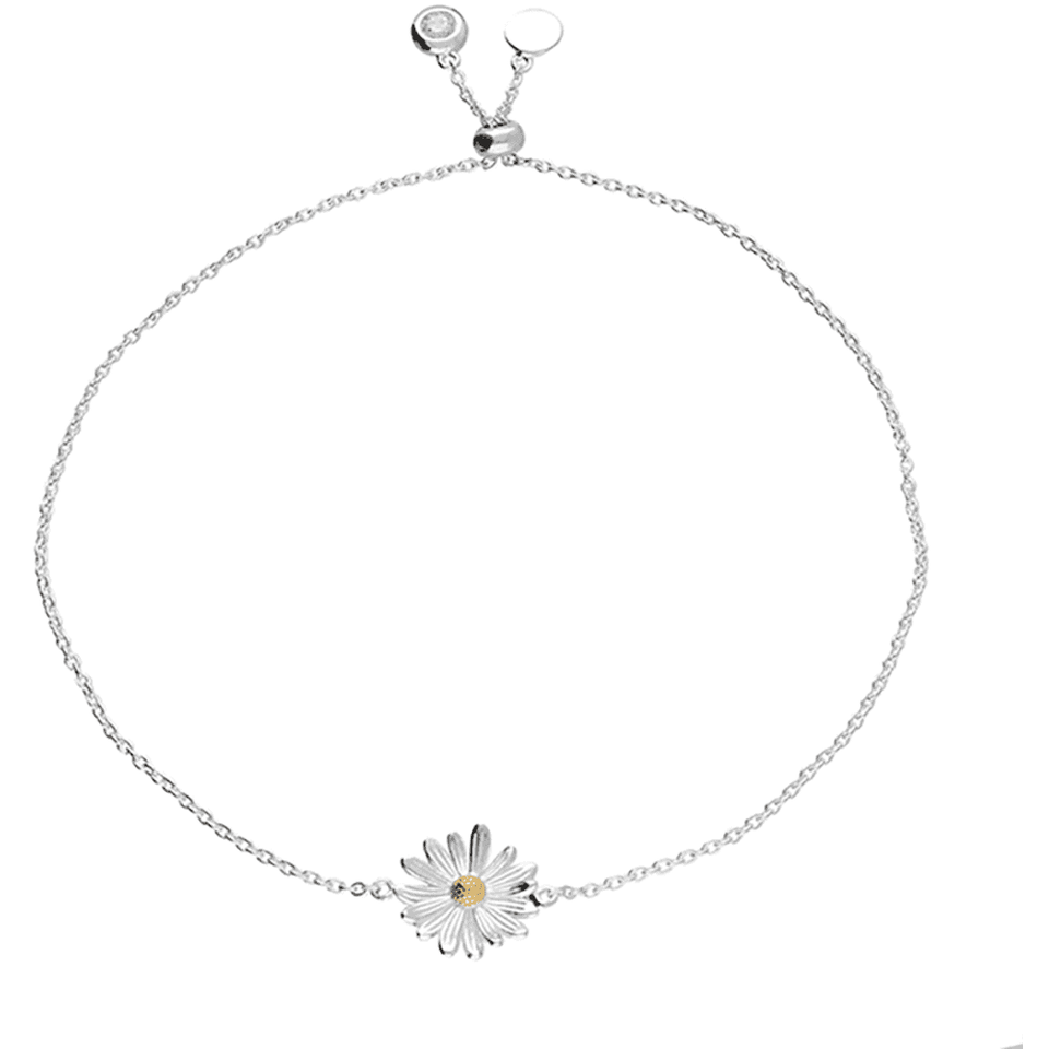 Francis & Gaye Sterling Silver Daisy Slider Bracelet