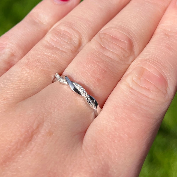 Francis & Gaye Sterling Silver Entwined Strands Ring