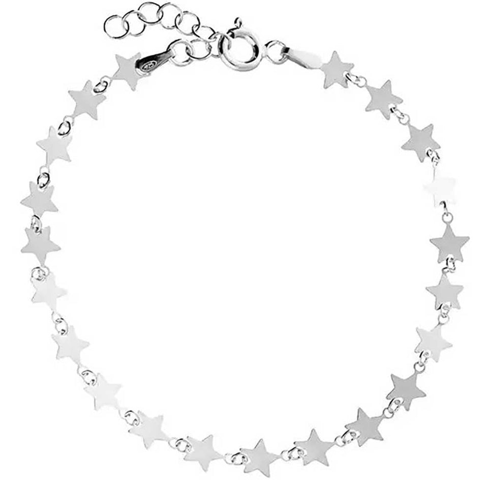 Francis & Gaye Sterling Silver Flat Star Bracelet
