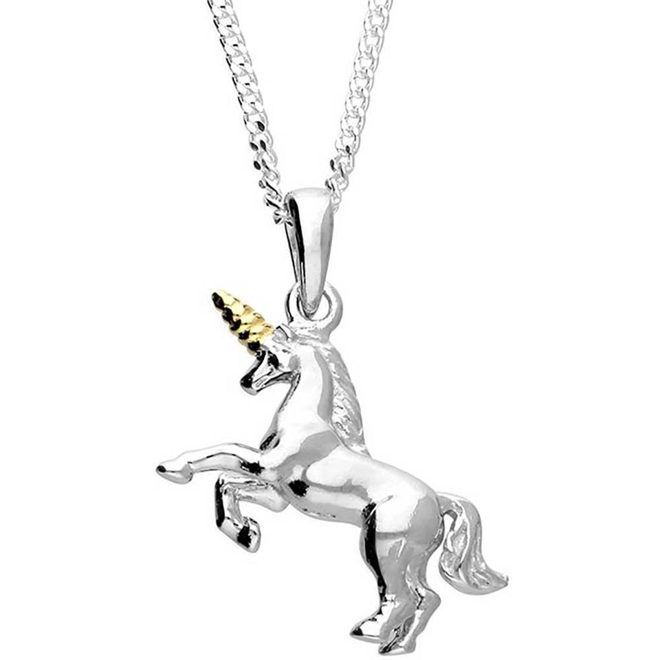 Francis & Gaye Sterling Silver & Gold Plated Unicorn Necklace