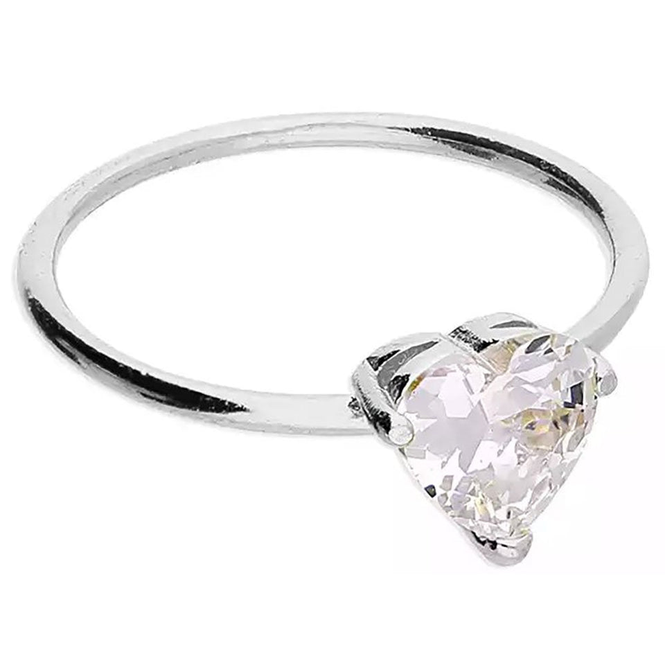 Francis & Gaye Sterling Silver Heart Stone Ring