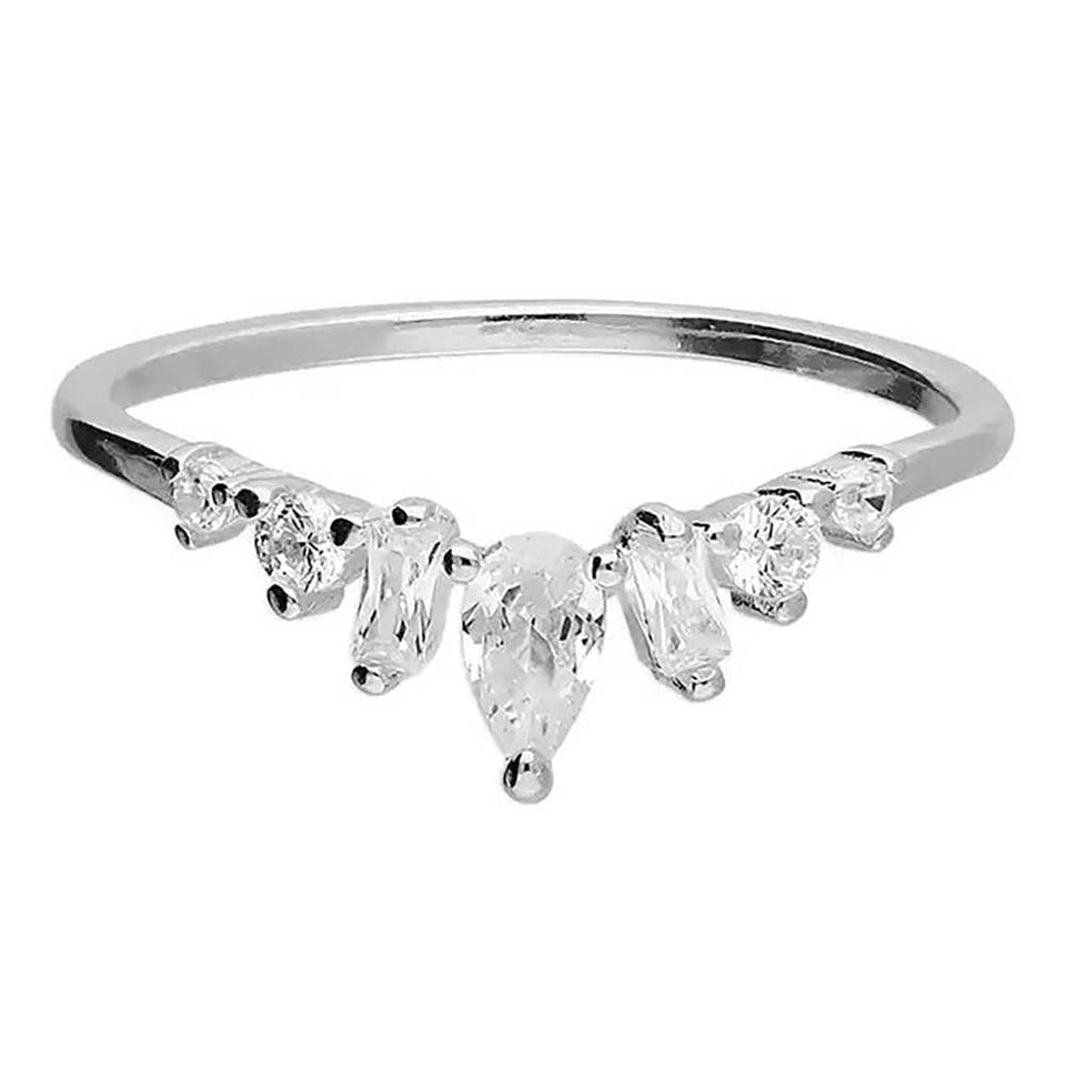 Francis & Gaye Sterling Silver Icicle Wishbone Ring