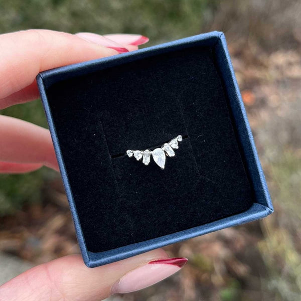 Francis & Gaye Sterling Silver Icicle Wishbone Ring