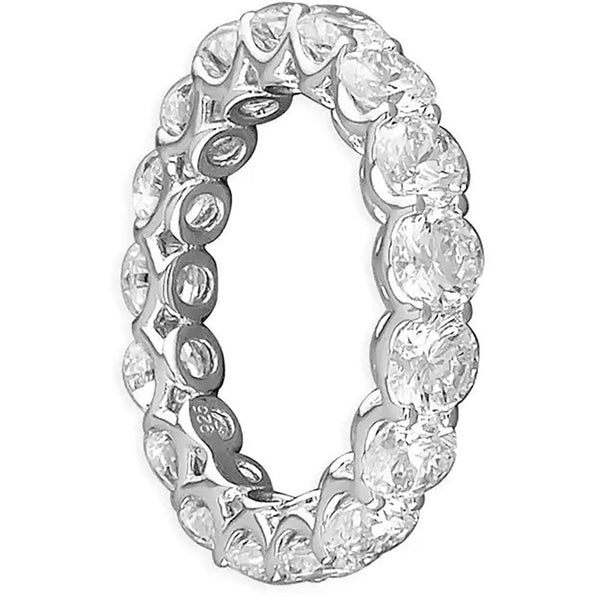 Francis & Gaye Sterling Silver Large Stone Set Eternity Ring