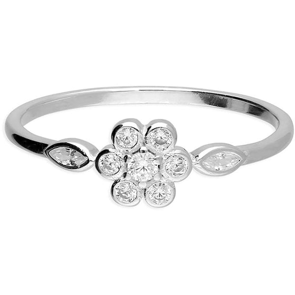 Francis & Gaye Sterling Silver Mini Flower Ring