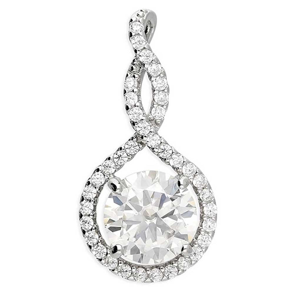 Francis & Gaye Sterling Silver Moissanite Set Fancy Pendant