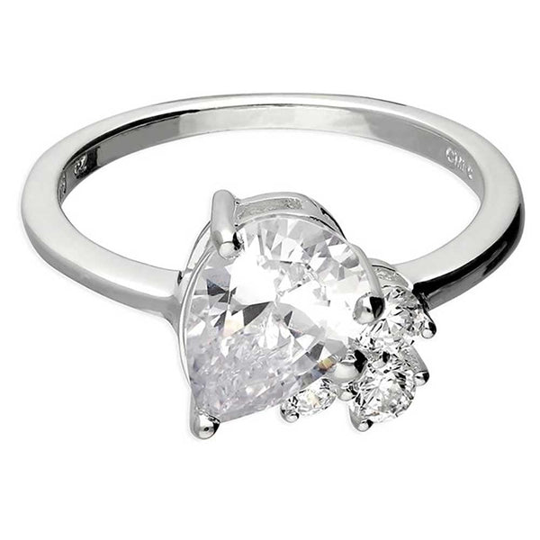 Francis & Gaye Sterling Silver Pear Cluster Ring