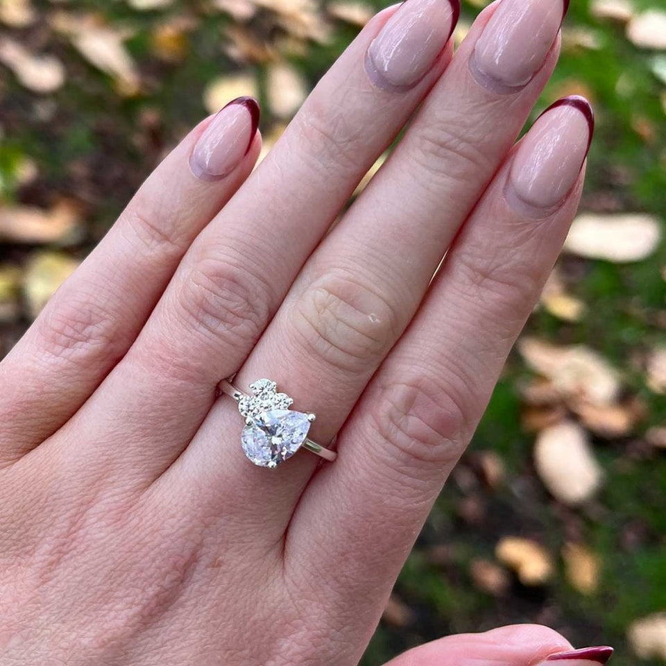 Francis & Gaye Sterling Silver Pear Cluster Ring