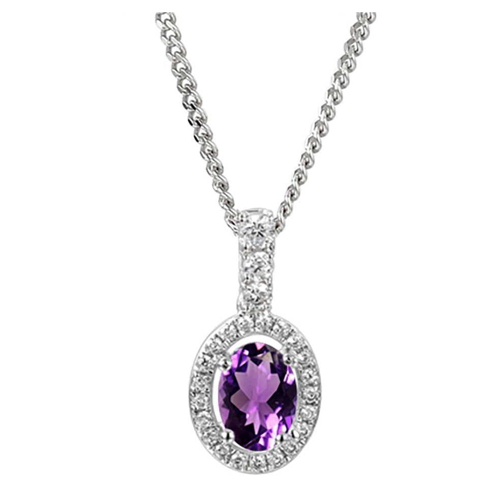 Francis & Gaye Sterling Silver Purple Plum Necklace