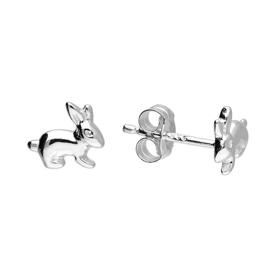 Francis & Gaye Sterling Silver Rabbit Stud Earrings