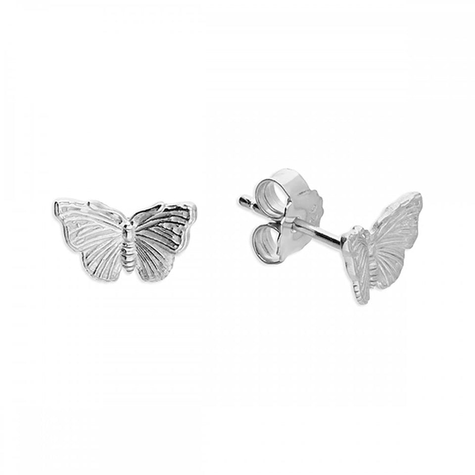 Francis & Gaye Sterling Silver Red Admiral Butterfly Ear Studs