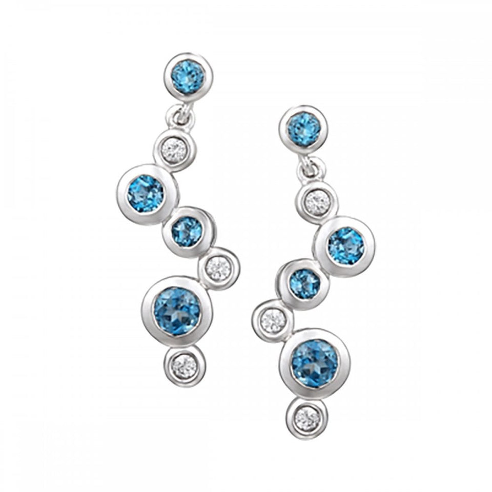 Francis & Gaye Sterling Silver Rhapsody Blue Earrings