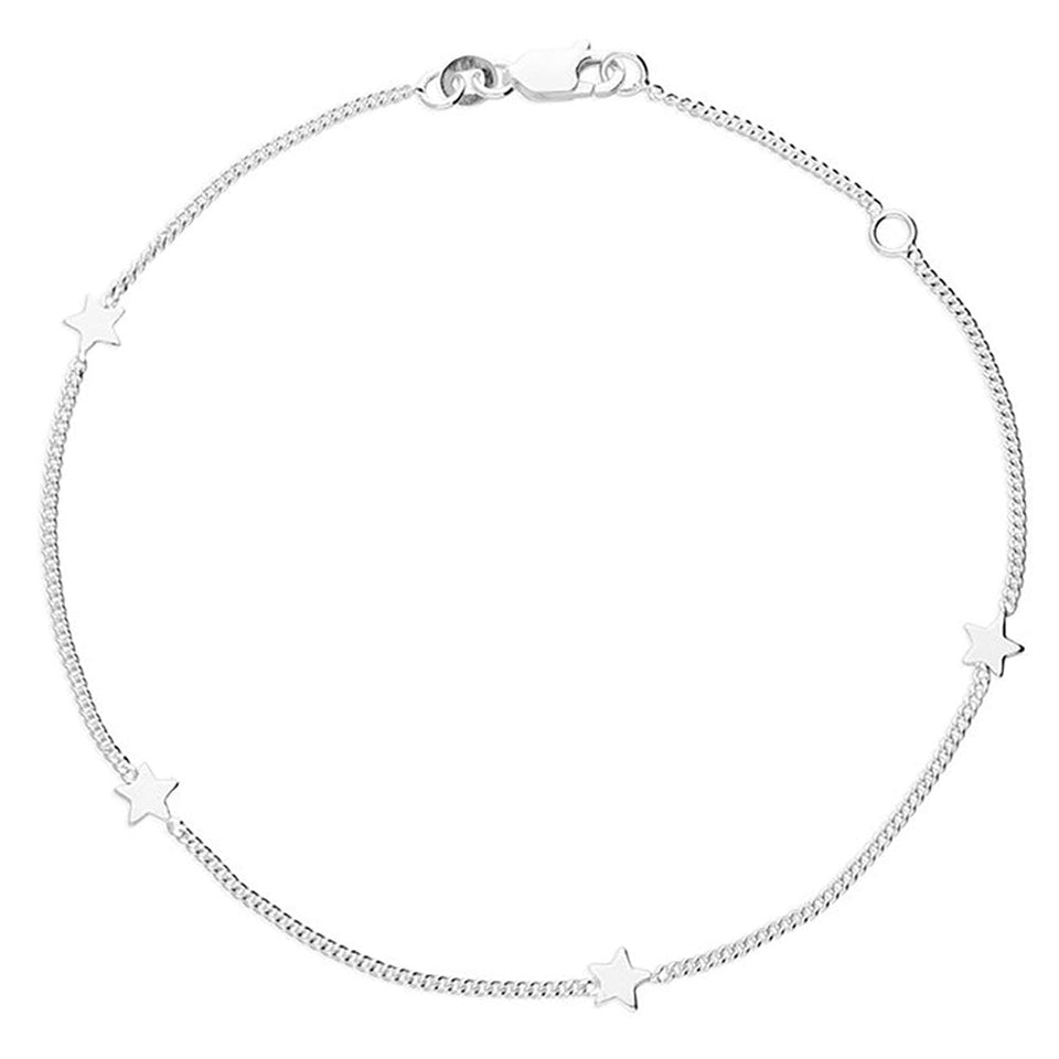 Francis & Gaye Sterling Silver Star Anklet