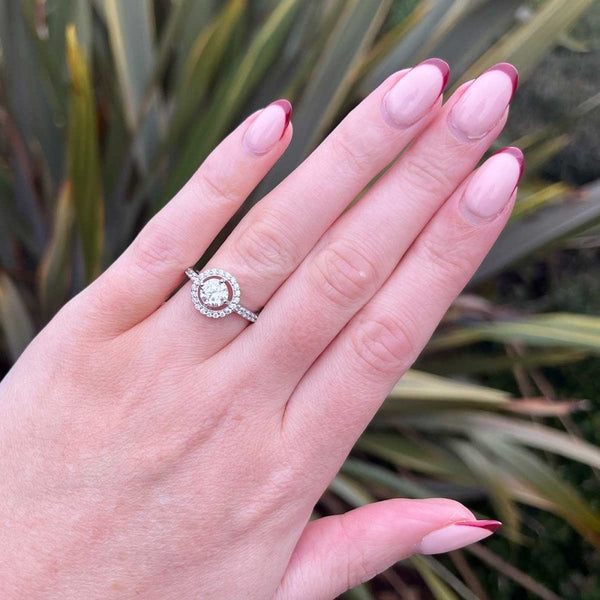 Francis & Gaye Sterling Silver Stone Set Halo Ring