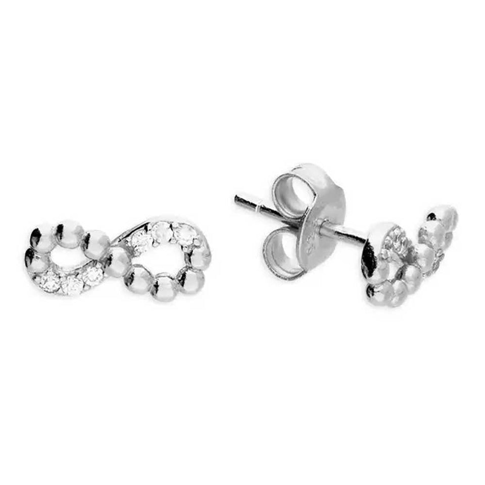 Francis & Gaye Sterling Silver Stone Set Infinity Earrings