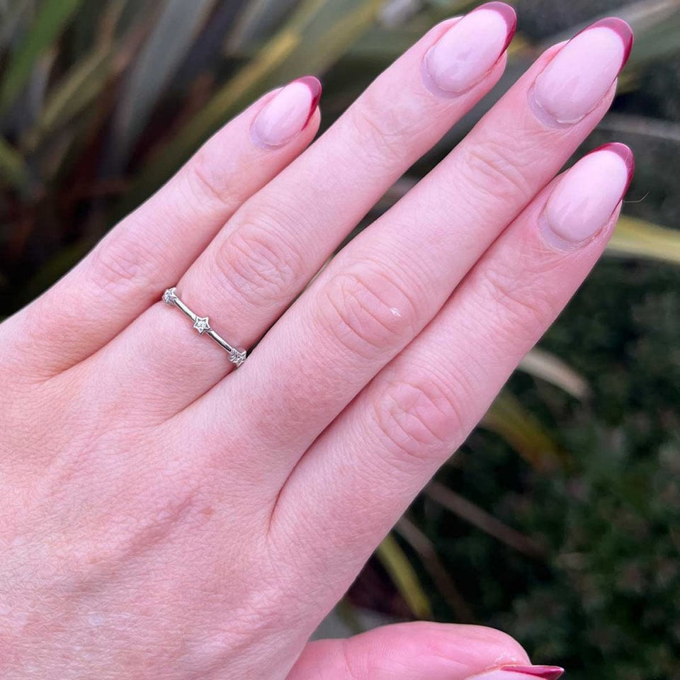 Francis & Gaye Sterling Silver Stone Set Star Ring