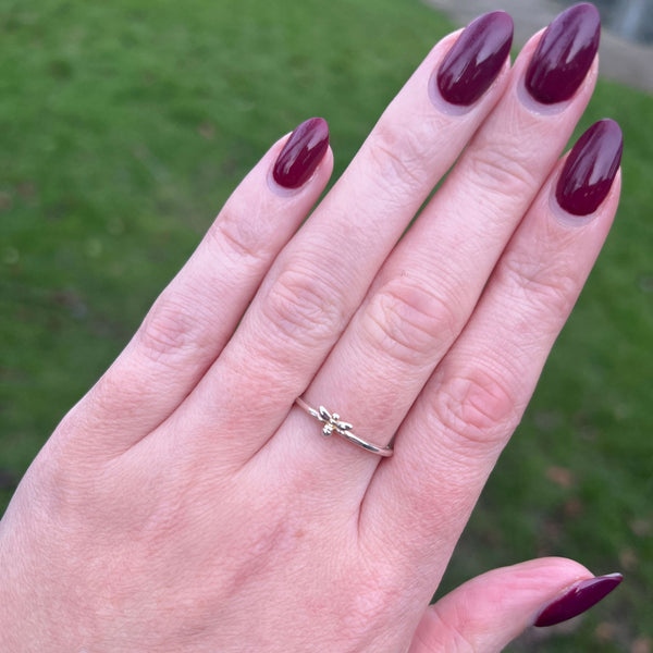 Francis & Gaye Sterling Silver Tiny Bee Ring
