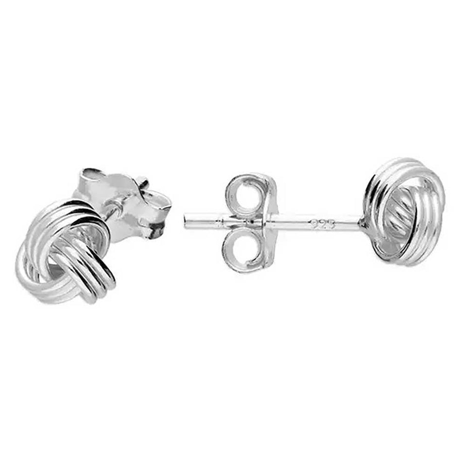 Francis & Gaye Sterling Silver Triple Knot Earrings