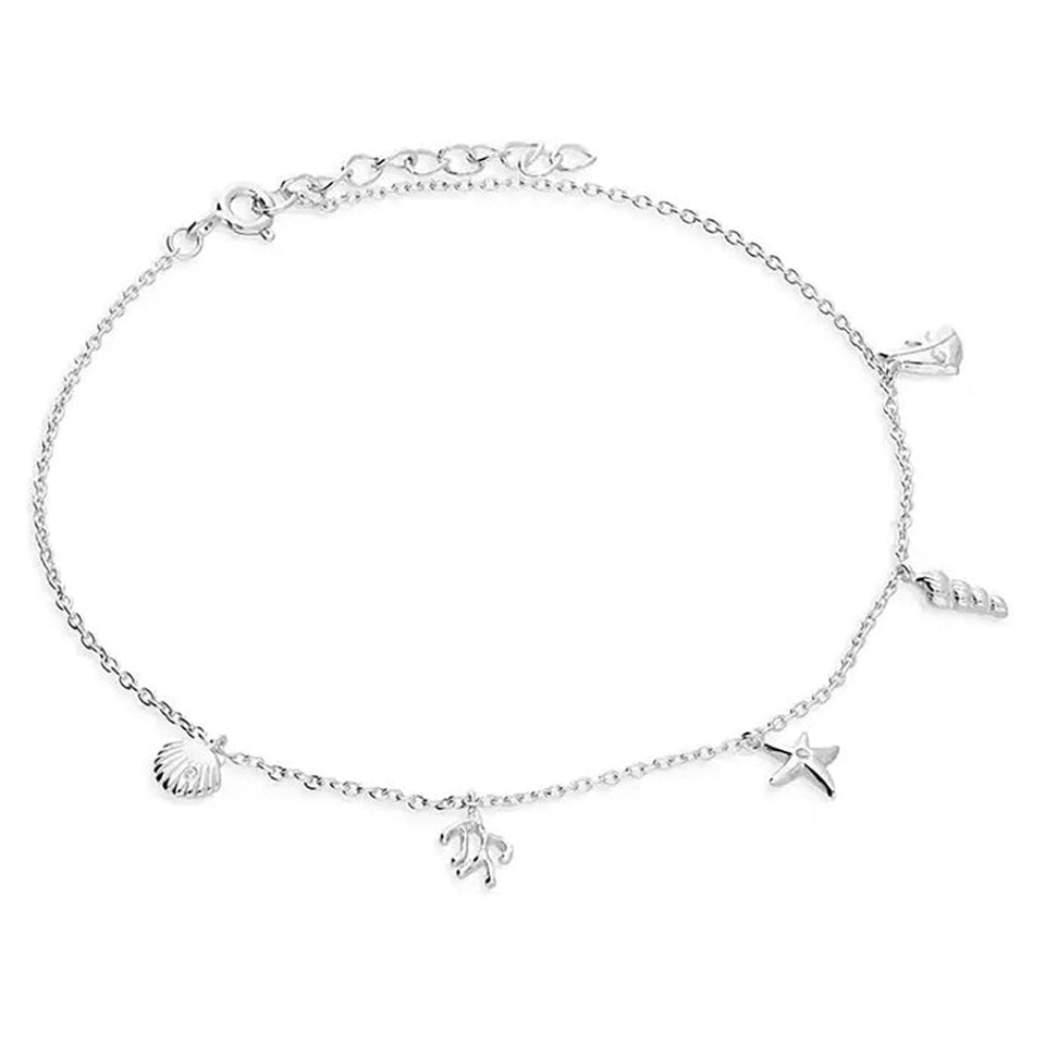 Francis & Gaye Sterling Silver 'Under the Sea' Anklet