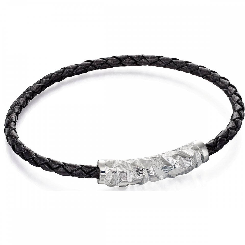 Fred Bennett Crushed Magnetic Leather Bracelet