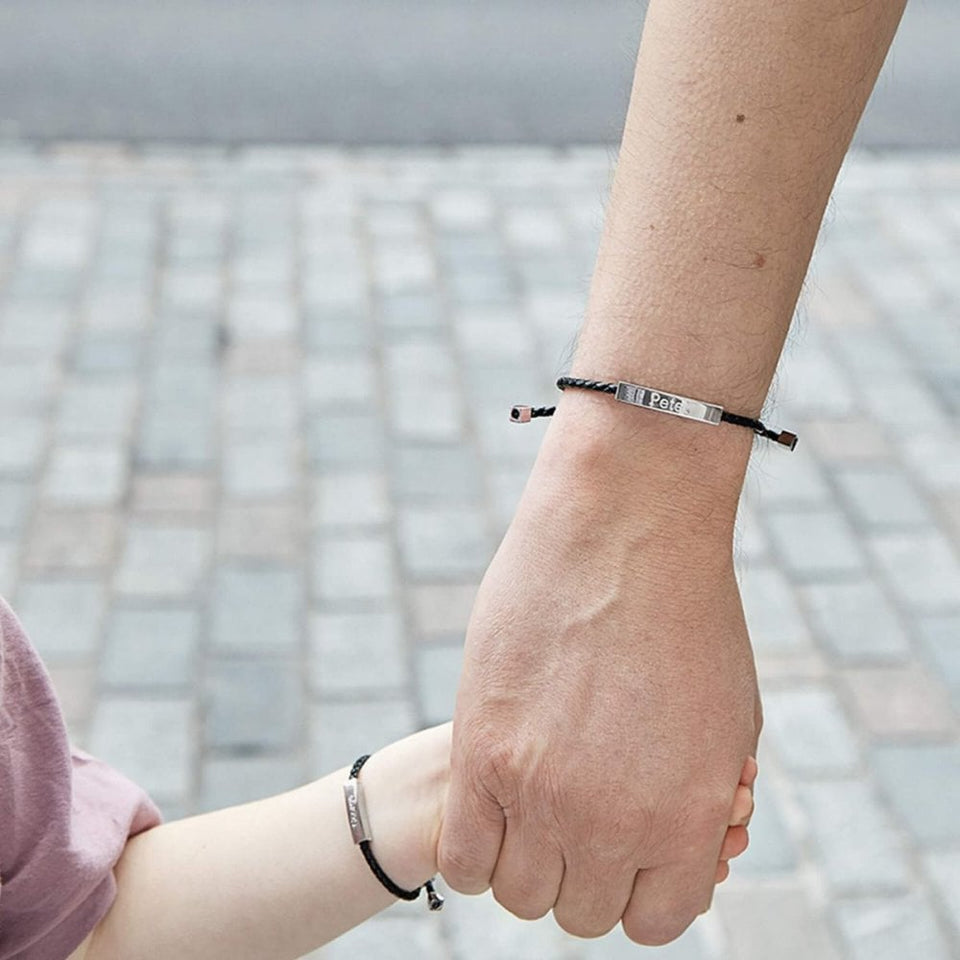 Fred Bennett 'Farther' Leather Engravable Bracelet