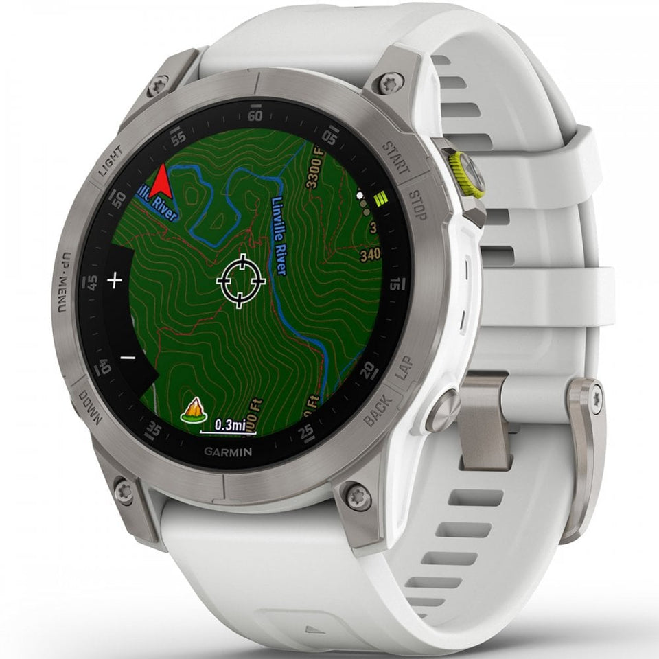 Garmin epix™ (Gen 2) Titanium Smartwatch, Carrera White, 47mm