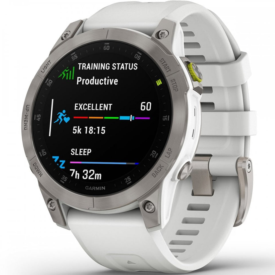 Garmin epix™ (Gen 2) Titanium Smartwatch, Carrera White, 47mm