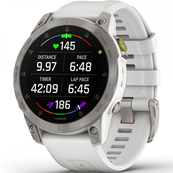 Garmin epix™ (Gen 2) Titanium Smartwatch, Carrera White, 47mm