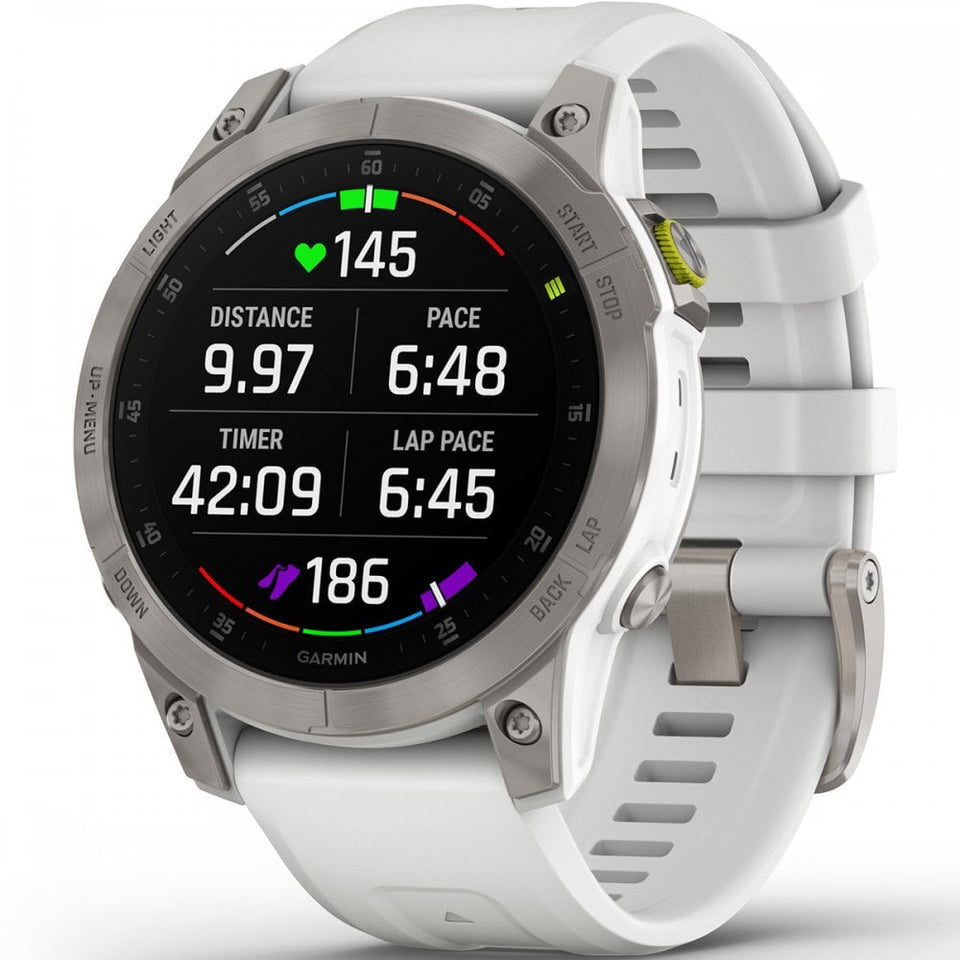 Garmin epix™ (Gen 2) Titanium Smartwatch, Carrera White, 47mm