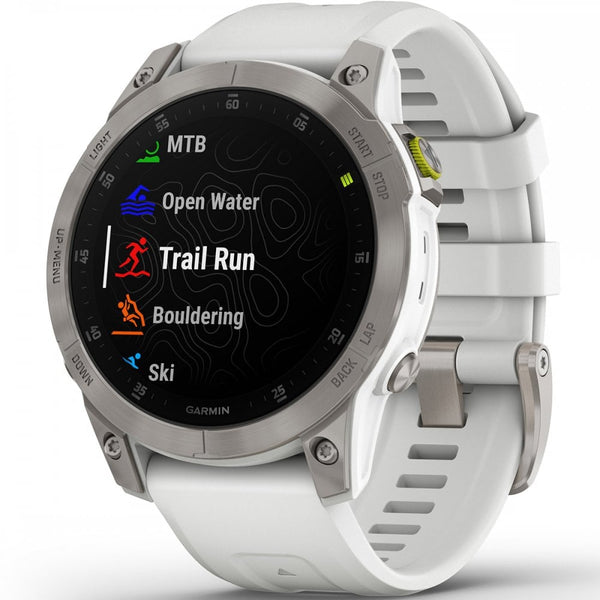 Garmin epix™ (Gen 2) Titanium Smartwatch, Carrera White, 47mm