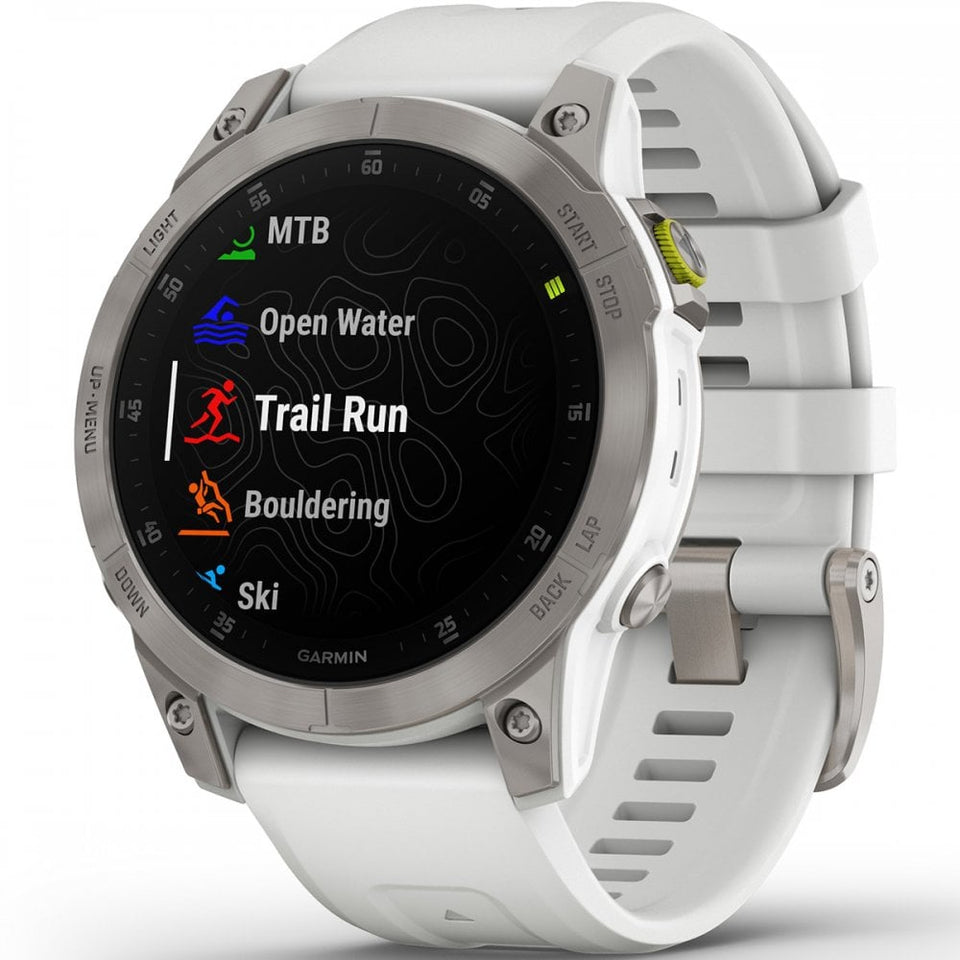 Garmin epix™ (Gen 2) Titanium Smartwatch, Carrera White, 47mm