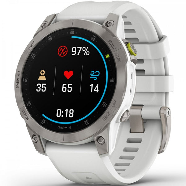 Garmin epix™ (Gen 2) Titanium Smartwatch, Carrera White, 47mm