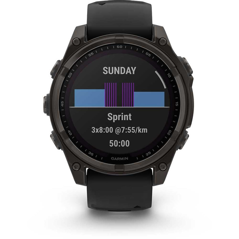 Garmin fēnix® 8 47mm Solar Sapphire Carbon Grey Smartwatch