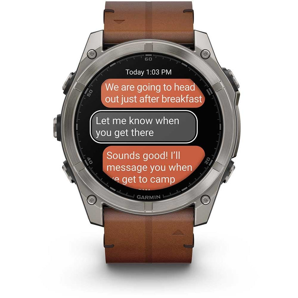 Garmin fēnix® 8 51mm Chestnut Leather Smartwatch