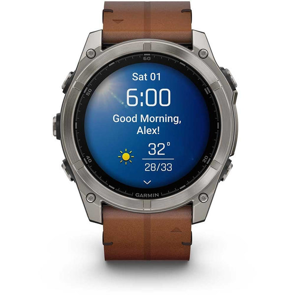 Garmin fēnix® 8 51mm Chestnut Leather Smartwatch