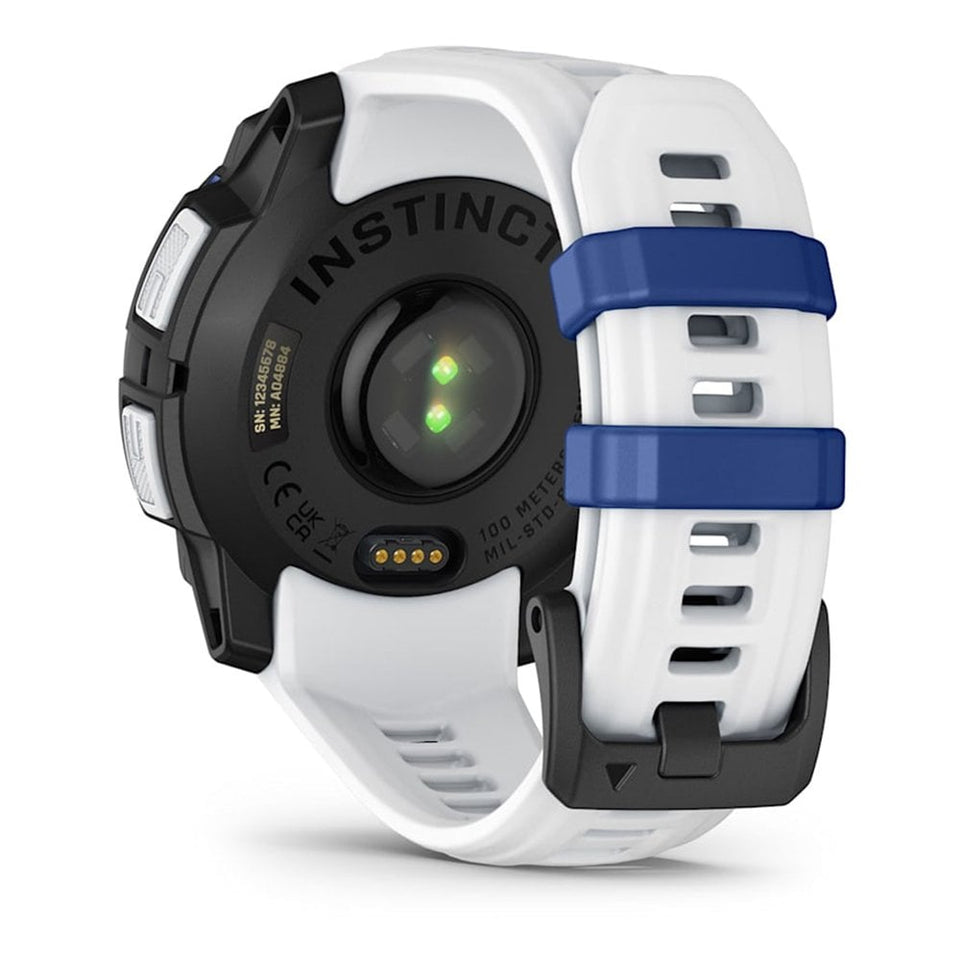 Garmin Instinct® 3 45mm Solar Whitestone & Whitestone/Blue Strap Watch