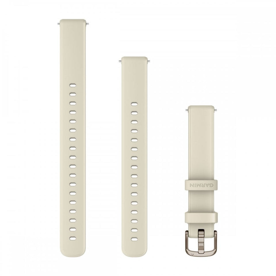 Garmin Lily® 2 14mm Coconut Silicone with Cream Gold Hardware Watch Strap