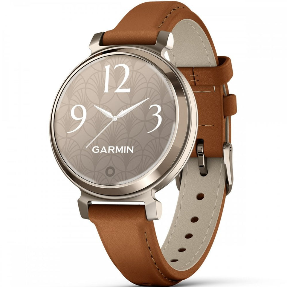 Garmin LILY® 2 CLASSIC Cream Gold & Tan Ladies Fitness Smartwatch