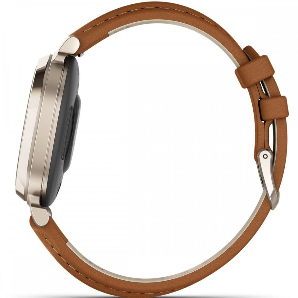 Garmin LILY® 2 CLASSIC Cream Gold & Tan Ladies Fitness Smartwatch
