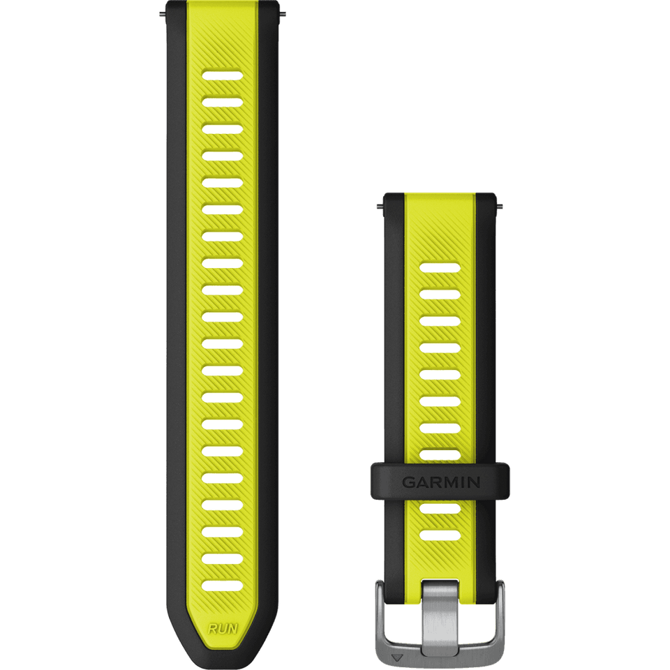 Garmin Quick Release 20mm Amp Yellow Silicone/Black Watch Strap