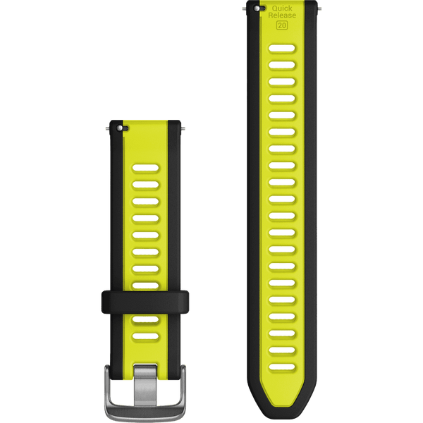 Garmin Quick Release 20mm Amp Yellow Silicone/Black Watch Strap