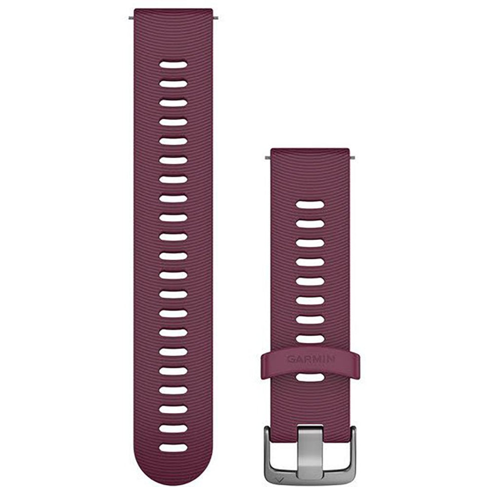 Garmin Quick Release 20mm Berry Silicone  And Stainless Steel Buckle Watch Strap