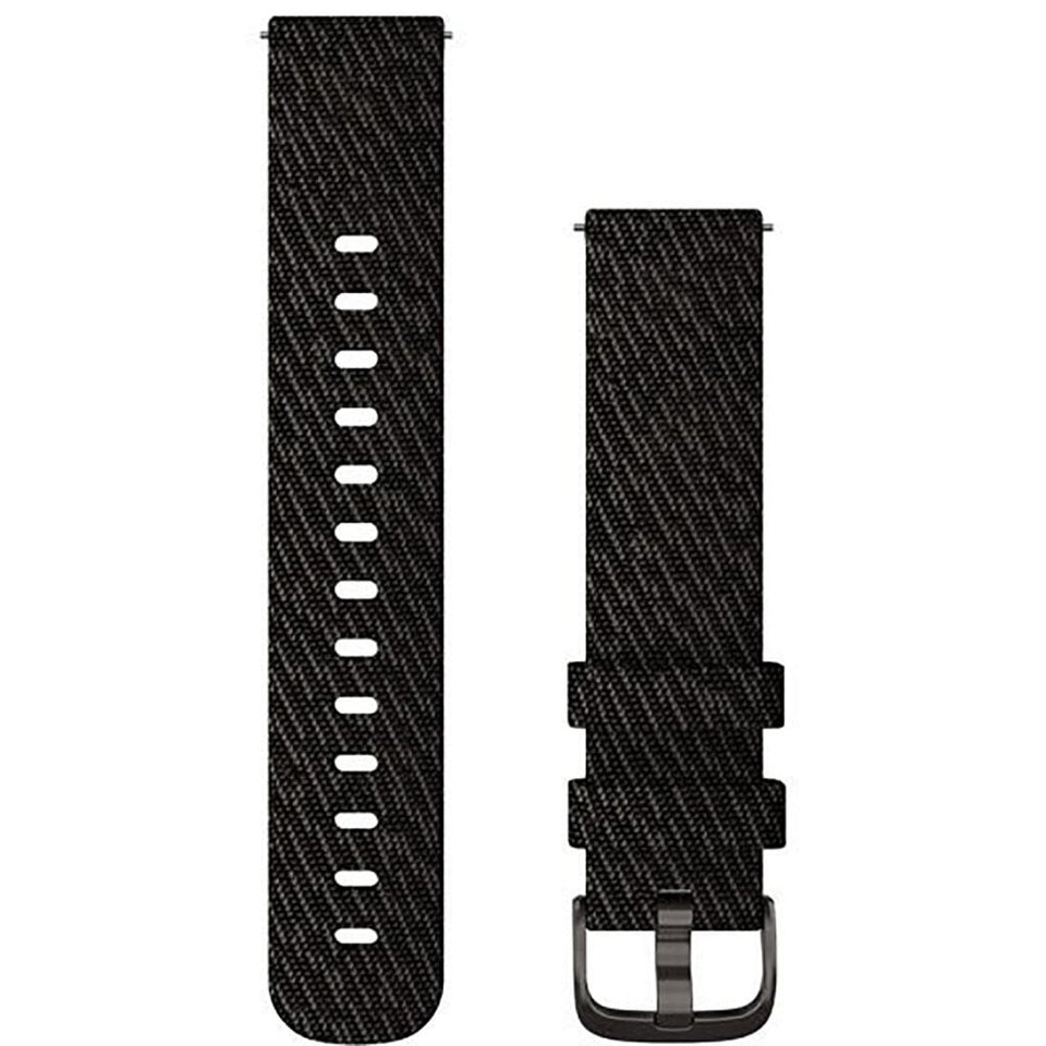 Garmin Quick Release 20mm Black Pepper Woven Nylon And Slate Buckle Watch Strap