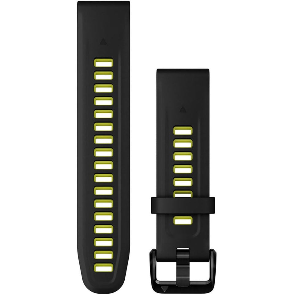 Garmin QuickFit® 20mm Black/Electric Lime Silicone Watch Strap