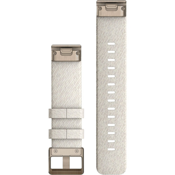 Garmin QuickFit® 20mm Cream Heathered Nylon with Cream Gold Hardware Watch Strap