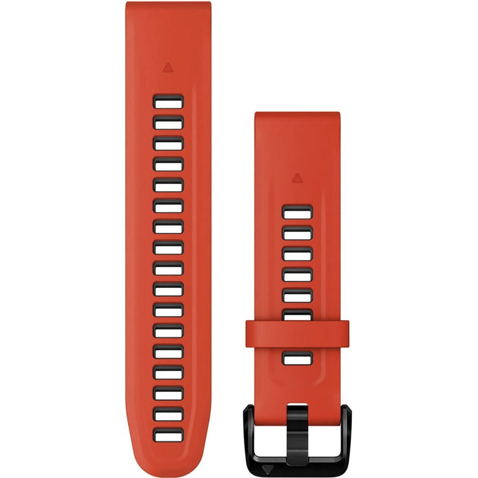 Garmin QuickFit® 20mm Flame Red/Graphite Silicone Watch Strap